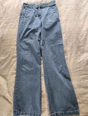 Sezane Classic Wide-Leg Women’s Jeans - Light Blue